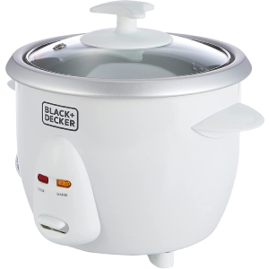  Black+Decker 0.6 L/ 2.5 Cup Rice Cooker, white - RC650-B5