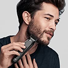 Braun MGK 3220,6-in-1 Rechargeable Beard Trimmer, Hair Clipper, Ear and Nose Trimmer, Black