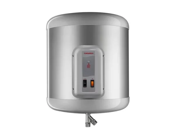 tornado electric water heater 35 litre with led indicator in silver color eha 35tsm s front 1 scaled | ال جي مصر | Appliance