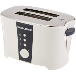 توستر بلاك اند ديكر ET122 ابيض 2 شريحة 800 وات