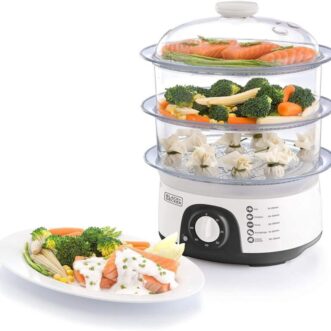 حلة بخار بلاك اند ديكر HS6000 سعة 9 لتر 800 وات