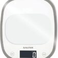 ميزان مطبخ ديجيتال 5 كيلو سالتر زجاج ابيض SALTER 1050WHDR