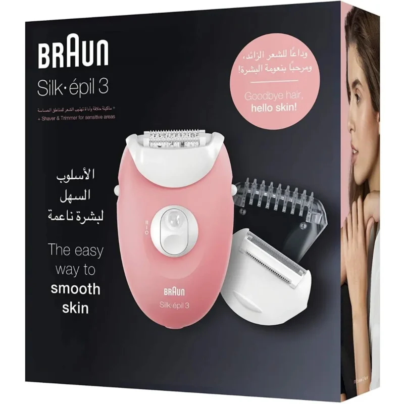 براون سيلك ابيل 3 ازالة الشعر للمناطق الحساسة و البكيني BRAUN SE3440 براون سيلك ابيل 3 ازالة الشعر للمناطق الحساسة و البكيني BRAUN SE3440
