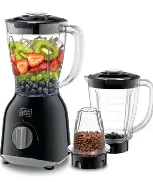 خلاط بلاك اند ديكر 400 وات 1 لتر مطحنة وعاء إضافي 1 لتر BX365PR-B5 black&decker