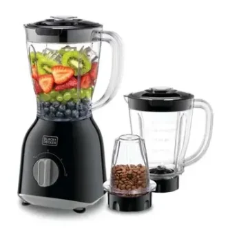 خلاط بلاك اند ديكر 400 وات 1 لتر مطحنة وعاء إضافي 1 لتر BX365PR-B5 black&decker