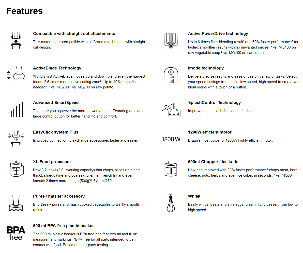 هاند بلندر براون 1200 وات اسود مالتي كويك 9 MQ9187XLI braun 3 03 | ابلاينس | Appliance