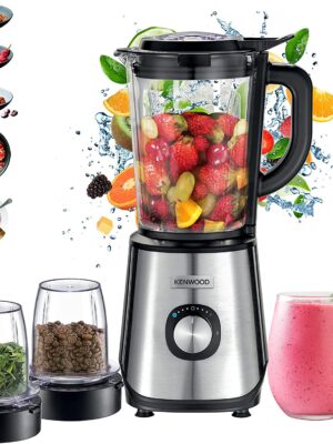 خلاط كينوود 1000 وات بالمطحنة و الكبة BLM45.720SS kenwood