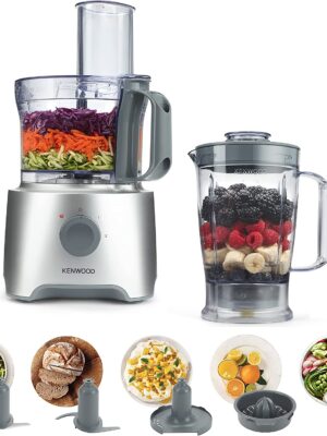 كيتشن ماشين كينوود 800 وات سلفر FDP304SI kenwood