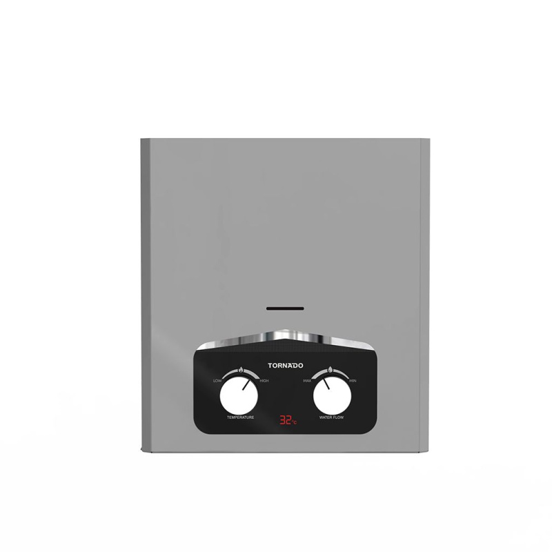 سخان غاز تورنيدو 6 لتر GH-MP6SN-S ديجيتال سيلفر TORNADO