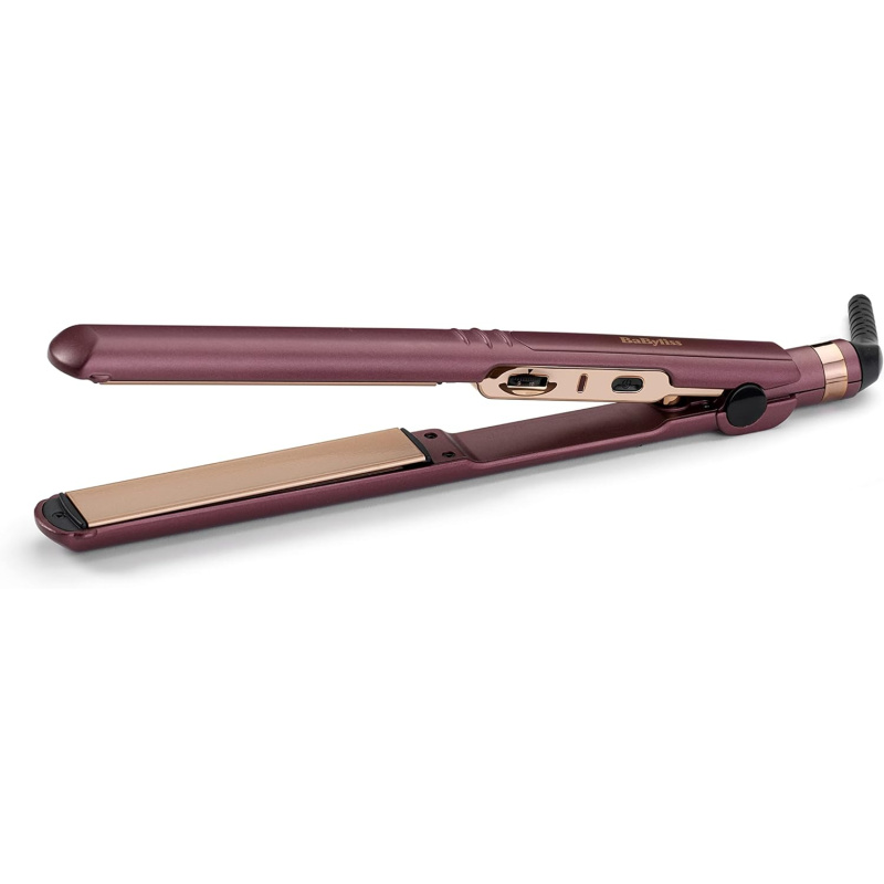 مكواة شعر بيري كراش من بيبي ليس فرد ألواح مطلية بسيراميك كوارتز أرجواني 2183PSDE babyliss مكواة شعر بيري كراش من بيبي ليس فرد ألواح مطلية بسيراميك كوارتز أرجواني 2183PSDE babyliss