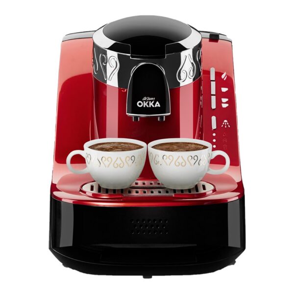 ماكينة تحضير القهوة التركية من ارزوم اوكا- أحمر/فضى- OK002