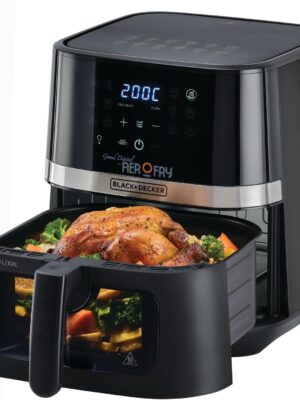 قلاية بطاطس بلاك أند ديكر بدون زيت 5.8 لتر 2 كيلو جرام AF5800-B5 blackanddecker