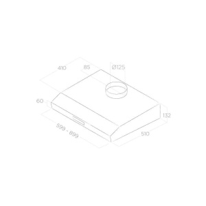 شفاط بوتاجاز مطبخ بلت ان اليكا 60 سم LX IX F/60 elica