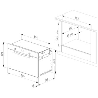 فرن غاز كيتشن لاين 90 سم غاز*كهرباء استانلس ستيل FGE9VV043AXN Kitchen line