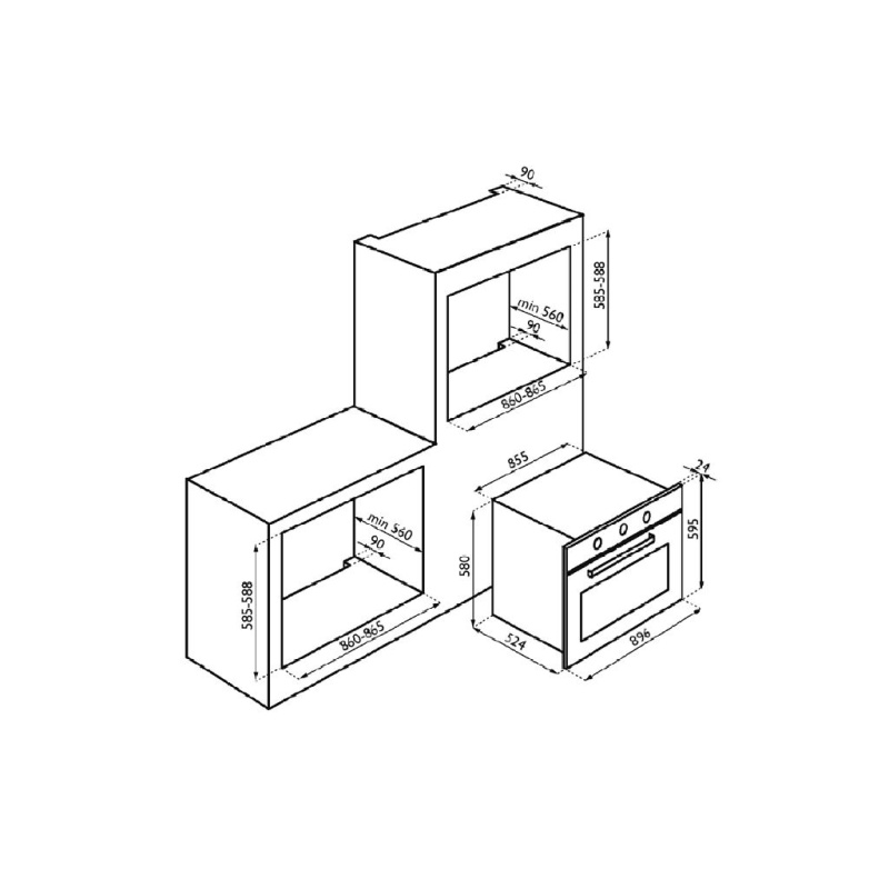 فرن غاز كيتشن لاين 90 سم غاز*غاز استانلس ستيل FGG9V043AXN Kitchen line فرن غاز كيتشن لاين 90 سم غاز*غاز استانلس ستيل FGG9V043AXN Kitchen line