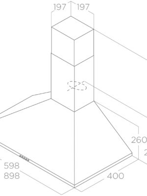 شفاط بوتاجاز مطبخ بلت ان اليكا 60 سم طمايا TAMAYANWSTDIX/F/60 elica