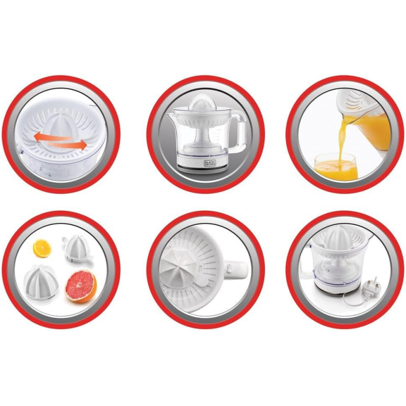 عصارة برتقال بلاك اند ديكر 25 وات ضمان لمدة عامين BLACK DECKER CJ675-B5 عصارة برتقال بلاك اند ديكر 25 وات ضمان لمدة عامين BLACK DECKER CJ675-B5