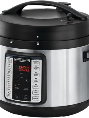 حلة ضغط كهربائية بلاك اند ديكر 9 في 1 10 لتر ضمان لمدة عامين PCP1010 BLACK DECKER