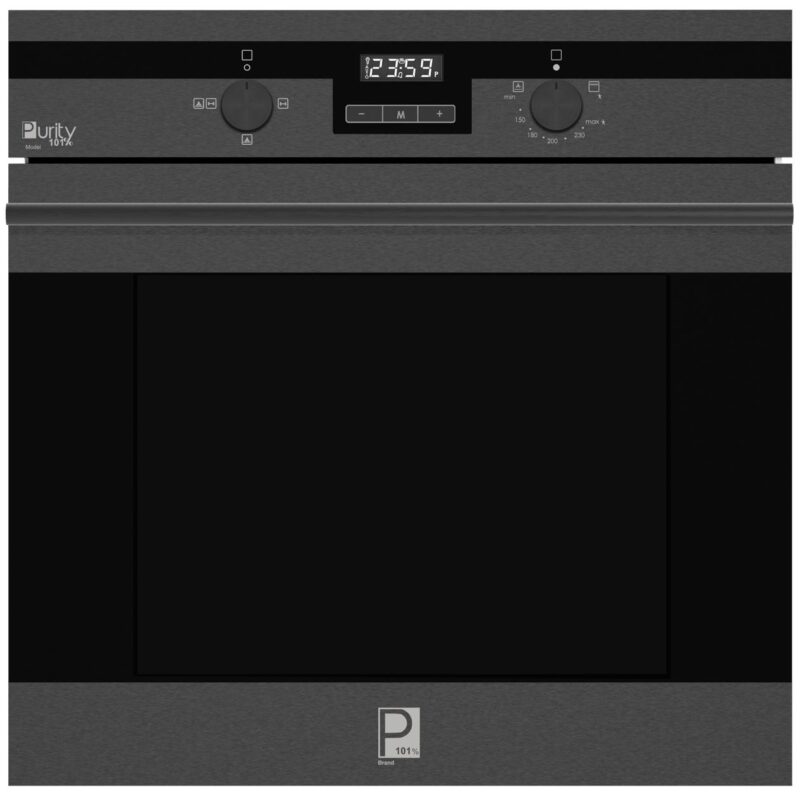 فرن بيورتى 60 سم غاز شواية غاز أسود ديجيتال FR PRO purity