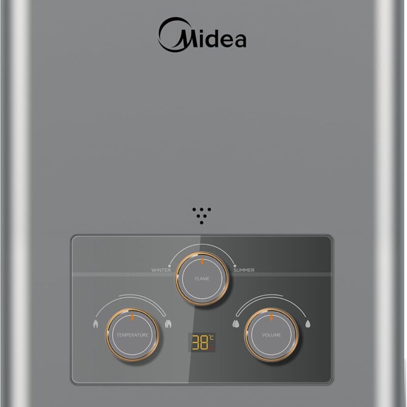 سخان غاز ميديا 6 لتر غاز طبيعى سيلفر بالشاحن MGWH06-12MZNEG Midea سخان غاز ميديا 6 لتر غاز طبيعى سيلفر بالشاحن MGWH06-12MZNEG Midea