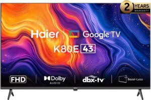 تليفزيون هاير 43 بوصة سمارت جوجل الذكي FHD H43K80EF haier