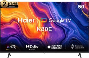 تليفزيون هاير 55 بوصة سمارت جوجل الذكي 4K UHD H50K80EU haier