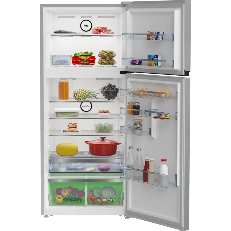 beko-b3rdne590zxb-stainless-fridge-590l 2 ثلاجة بيكو 590 لتر إستانليس انفرتر موديل B3RDNE590ZXB تكنولوجيا AeroFlow سعة 557 لتر