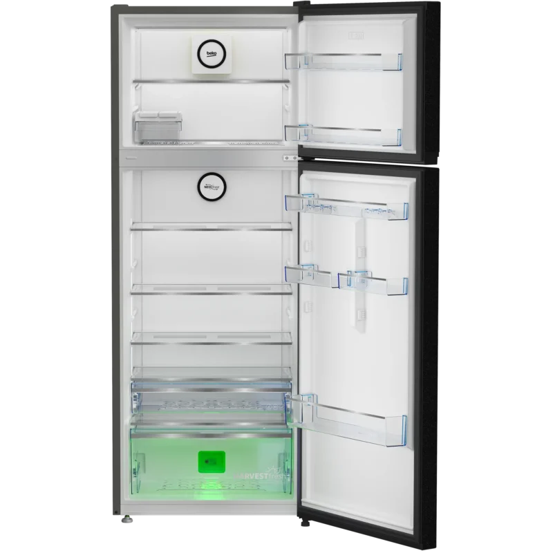 beko-black-digital-fridge-harvestfresh-rdne455m20xbidb interior ثلاجة بيكو 455 لتر أسود ديجيتال هارفست فريش انفرتر موديل RDNE455M20XBIDB