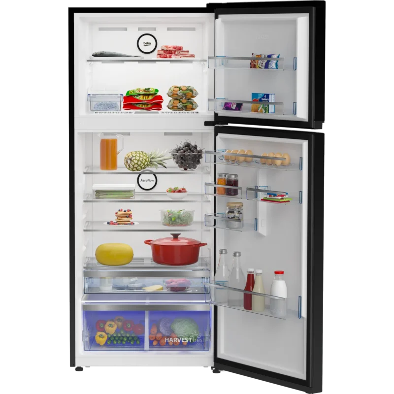 beko-black-fridge-590l-inverter-b3rdne590zb 4 ثلاجة بيكو 590 لتر لون أسود انفرتر هارفست فريش موديل B3RDNE590ZB سعة 557 لتر