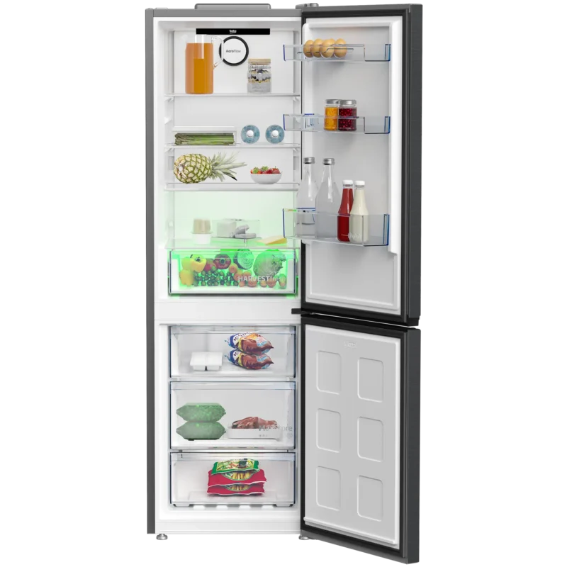 beko-dark-inox-combi-fridge-rcne367e30zxbi 2 ثلاجة بيكو كومبي 367 لتر إستانليس غامق ديجيتال موديل RCNE367E30ZXBI