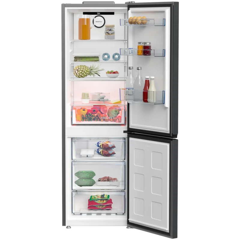 beko-dark-inox-combi-fridge-rcne367e30zxbi 3 ثلاجة بيكو كومبي 367 لتر إستانليس غامق ديجيتال موديل RCNE367E30ZXBI