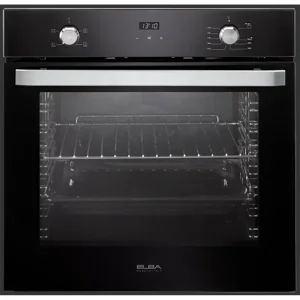 فرن غاز إلبا بيلت ان 60 سم زجاج أسود تحكم باللمس ومروحة موديل EL10XLBFG