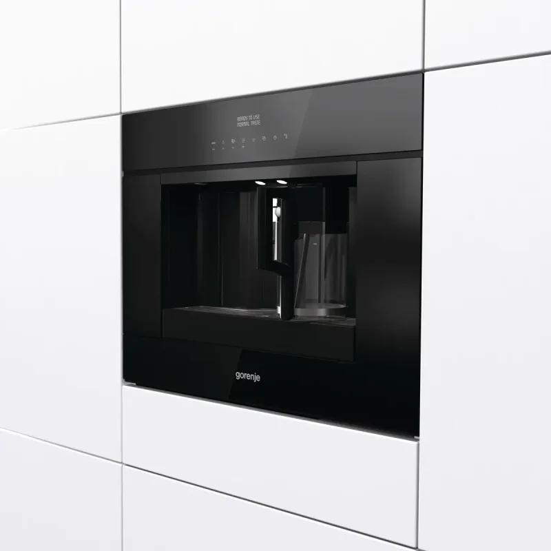 gorenje-built-in-coffee-machine-cma9200bg-black-glass (2) copy ماكينة قهوة بيلت ان جورينجي موديل CMA9200BG زجاج أسود تحكم باللمس لتحضير الاسبريسو والكابتشينو