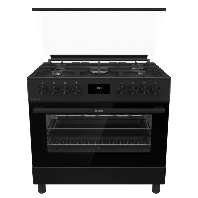 بوتاجاز-جورينيا-90-سم-اسود-GGI9C21B-قلاية-هوائية (2) copy صورة بوتاجاز جورينيا 90 سم غاز موديل GGI9C21B لون أسود بـ 5 شعلات وحوامل زهر وخاصية القلي الهوائي متوفر في Appliance