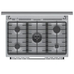 صورة بوتاجاز جورينيا 90 سم غاز موديل GGI9C21X لون ستانلس ستيل بـ 5 شعلات وخاصية القلي الهوائي AirFry متوفر في Appliance