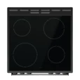 بوتجاز Gorenje GEC6A11SG كهرباء كامل 60 سم سطح زجاج سيراميك 4 شعلات وفرن بمروحة