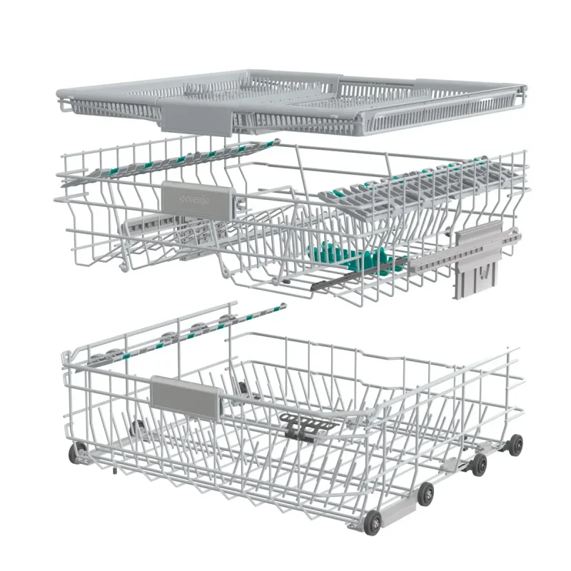 غسالة أطباق جورينجي 16 فرد تقنية UV وتوزيع ذكي GS693C60XUVAD (4) غسالة أطباق جورينجي فري ستاند موديل GS693C60XUVAD فضي 16 فرد بتقنية التعقيم UV والتوزيع الذكي للمنظف، معروضة في Appliance