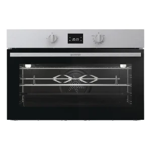 فرن Gorenje BOG93201XK غاز 90 سم ستانلس ستيل سعة 88 لتر بشاشة ديجيتال وتبريد ديناميكي