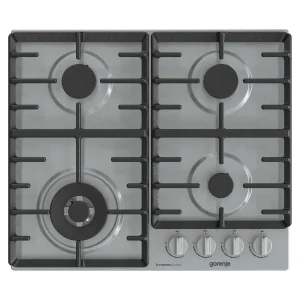 مسطح Gorenje GW642X غاز 60 سم ستانلس ستيل 4 شعلات منهم شعلة ثلاثية وحوامل زهر