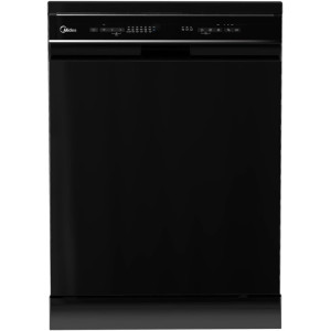 Midea Dishwasher, 14 Place Settings, 6 Programs, Digital, Wi-Fi, Black, MDWEF1433D(B)-WI-EG