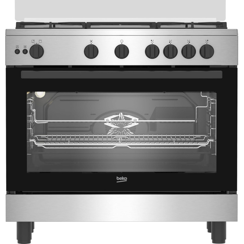 Beko 5 Burner Gas Cooker 90cm BGGR 12113 GXF